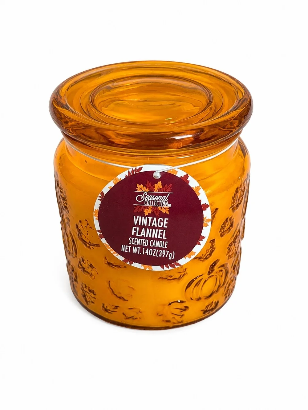 Fall Style Vintage Flannel Scented Jar Candle 14oz
